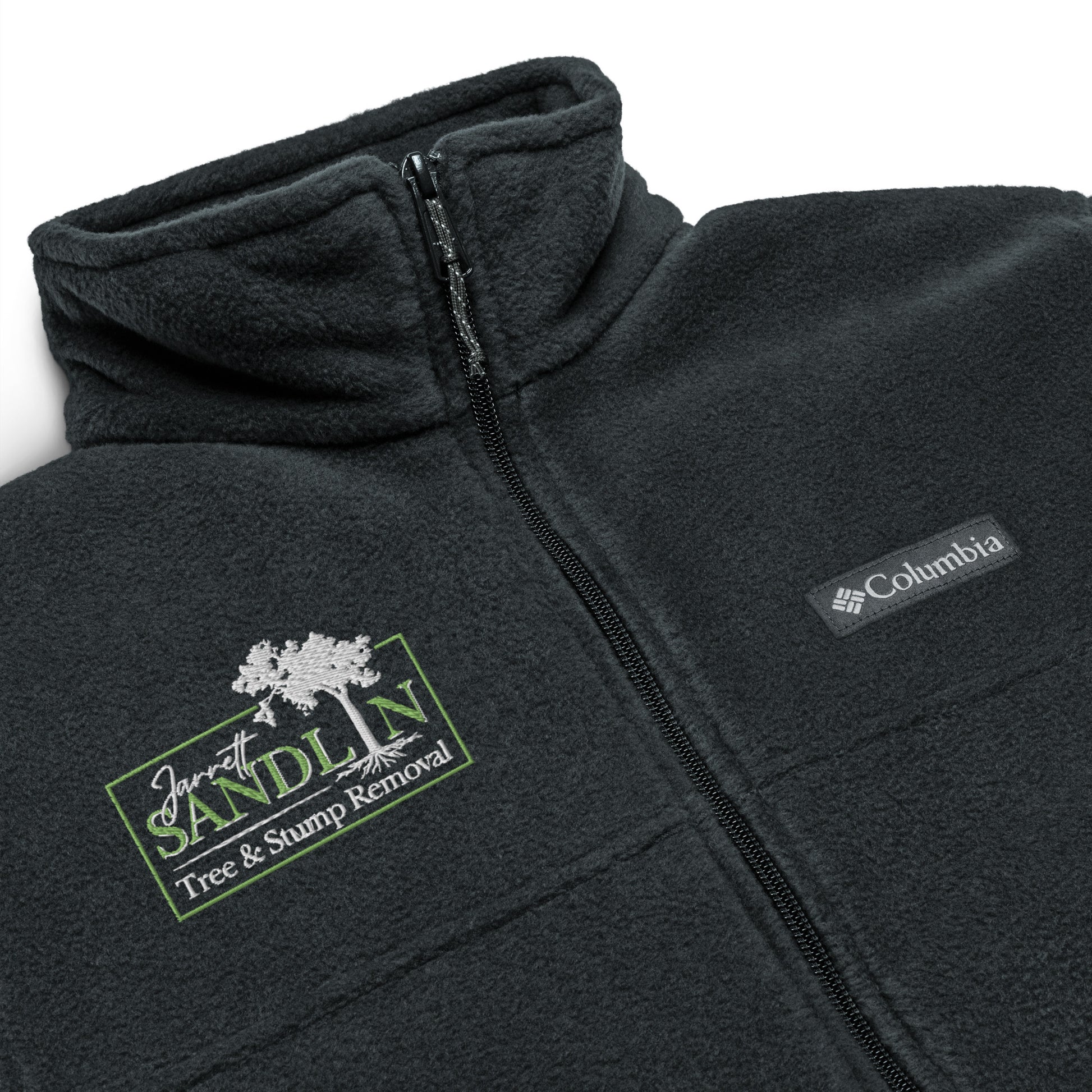 Unisex Columbia fleece jacket featuring Sandlin Tree & Stump Removal - Sandlin Tree & Stump Removal